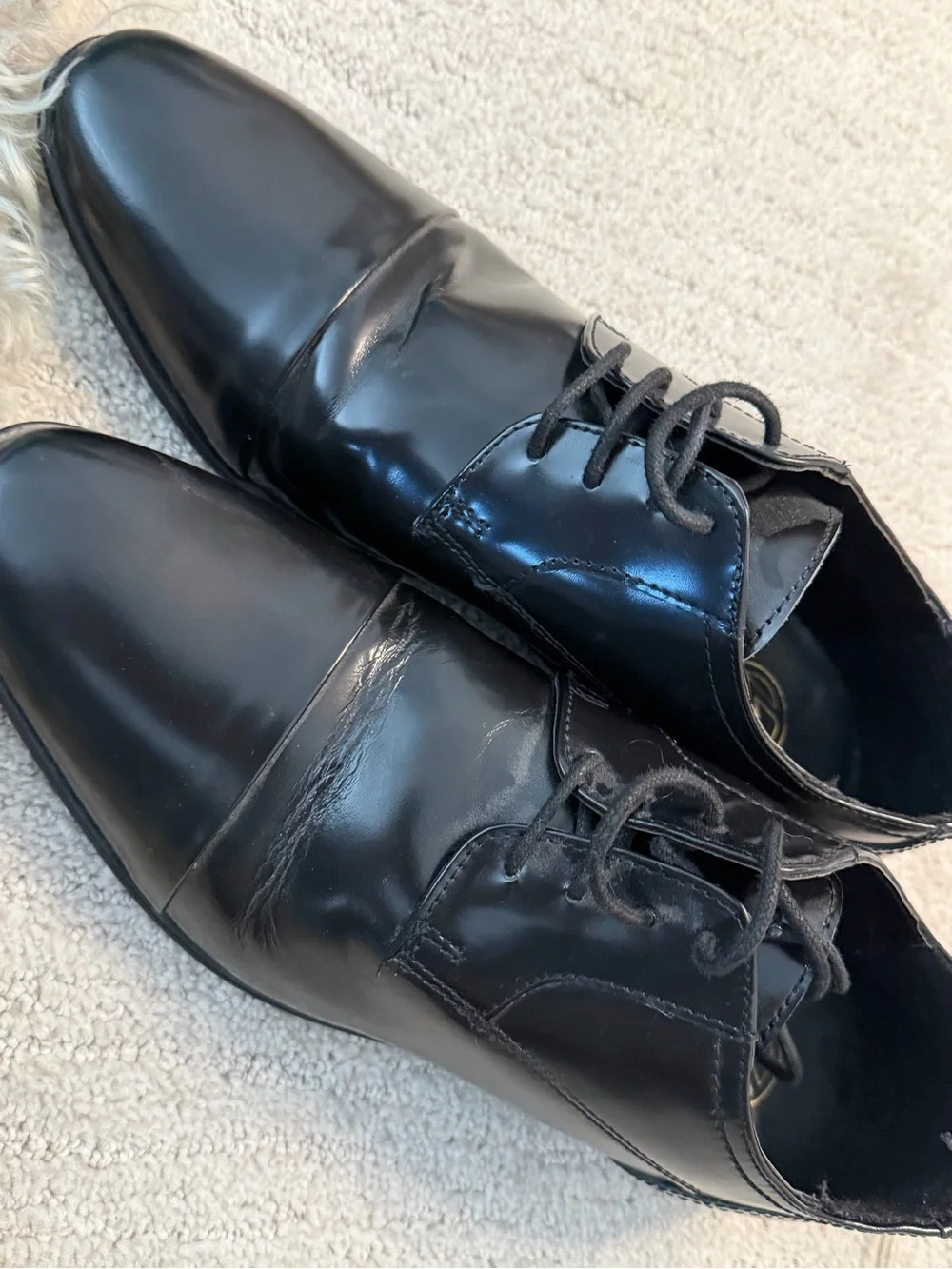 Kurt Gieger Black Men's Dress Oxfords sz 40 Mens US 7.5